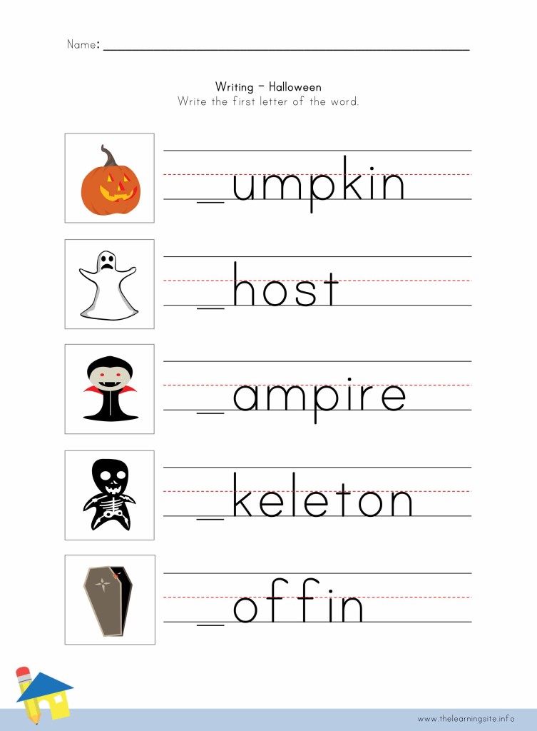 Halloween Writing Worksheet 1 The Learning Site