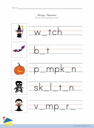 Halloween Writing Worksheet 3