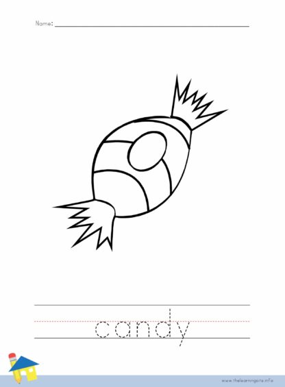 Candy Coloring Worksheet