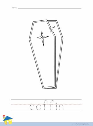 Coffin Coloring Worksheet