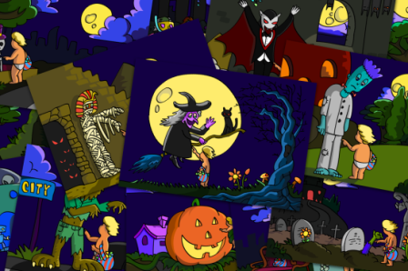 On a Full Moon Halloween Story