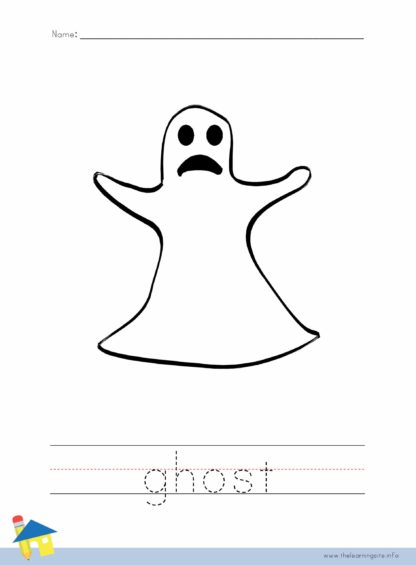 Ghost Coloring Worksheet