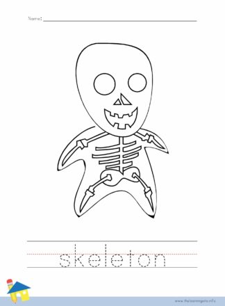 Skeleton Coloring Worksheet