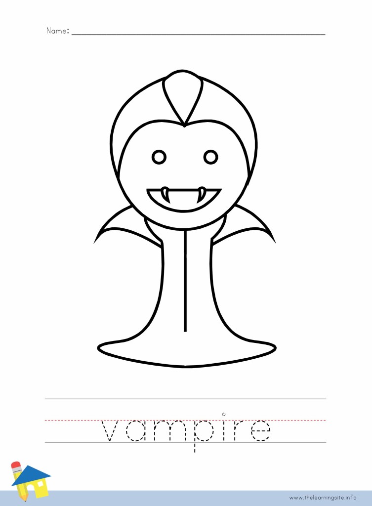 Vampire Coloring Worksheet