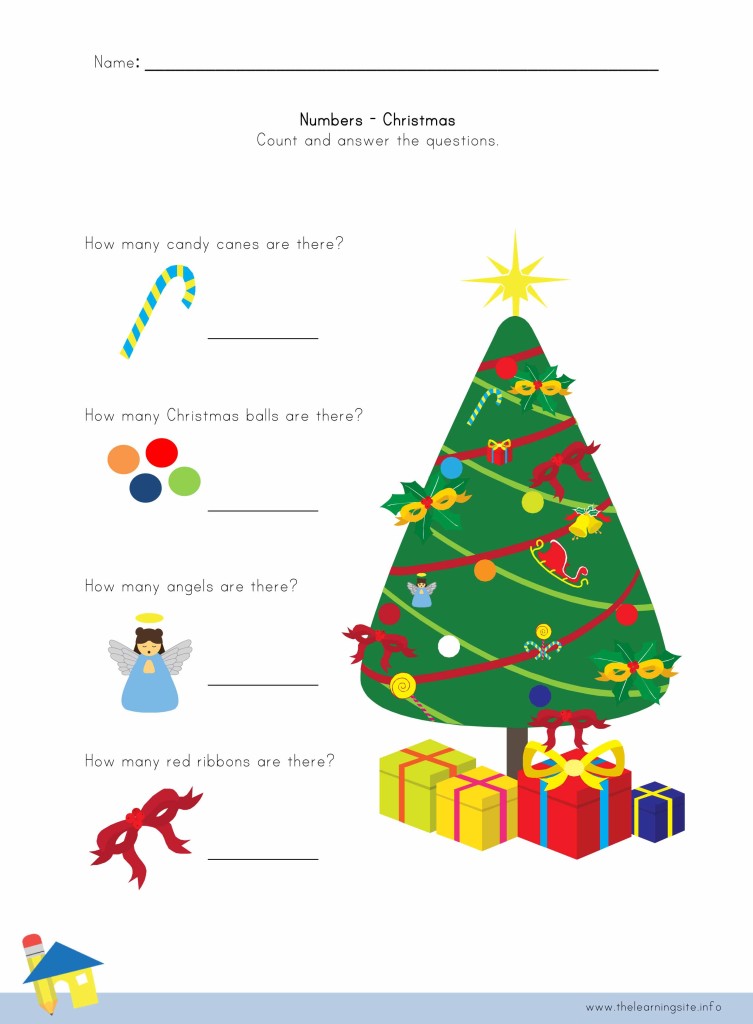 Christmas Number Worksheet 4 The Learning Site