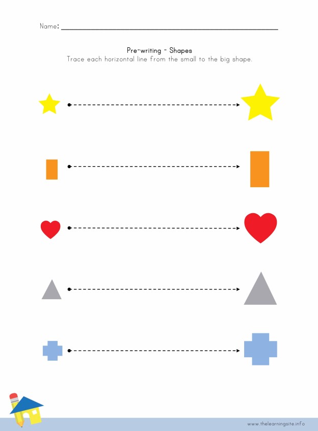 Shape Pre-writing Worksheet 1 – The Learning Site