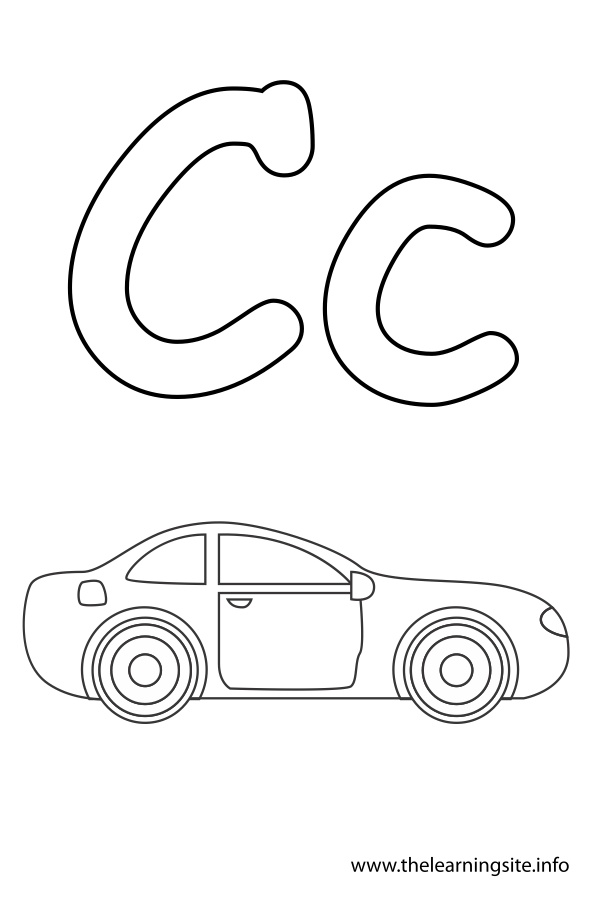 coloring-page-outline-alphabet-letter-c-car