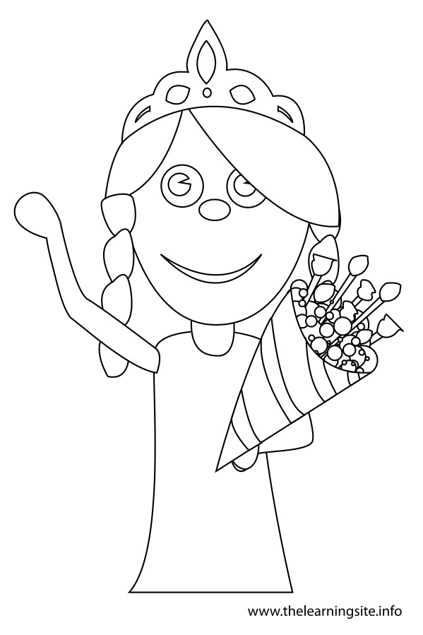 coloring-page-outline-beauty-queen