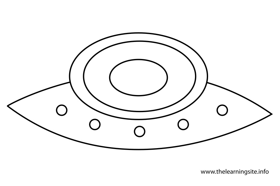 ufo coloring-page-outline-flying-saucer