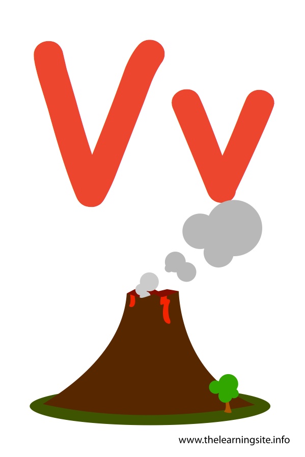 flashcard-alphabet-letter-v-volcano