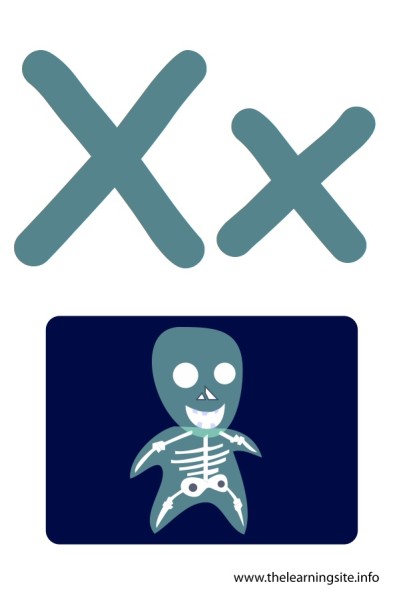 Letter X Flashcard – X-ray – The Learning Site