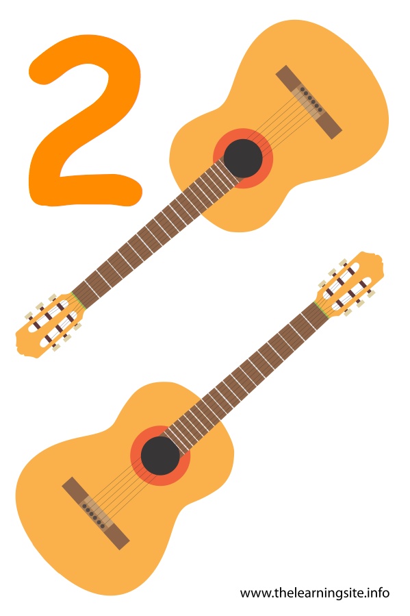 flashcard-number-two-guitars