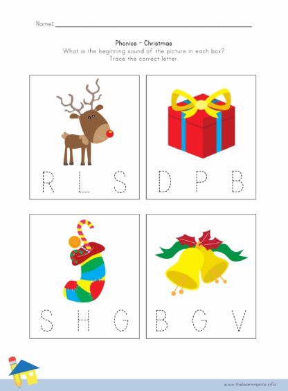 Christmas Phonics Worksheet 2