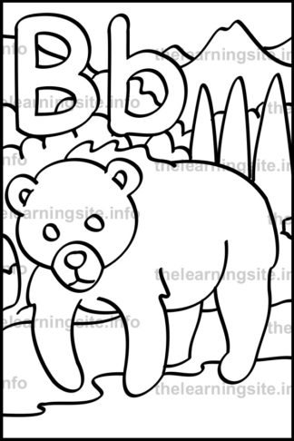 Letter B Flashcard – Bear – The Learning Site