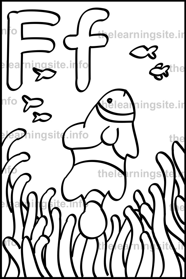 f for fish coloring pages - photo #46