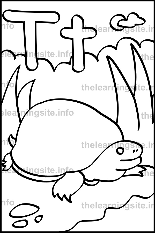 coloring-page-outline-alphabet-letter-t-turtle-sample