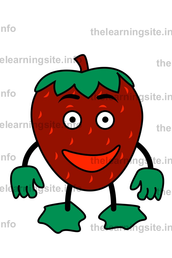 flashcard-fruit-characters-strawberry-sample