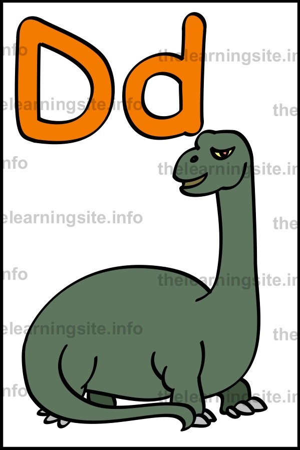 flashcard-alphabet-letter-d-simple-dinosaur-sample