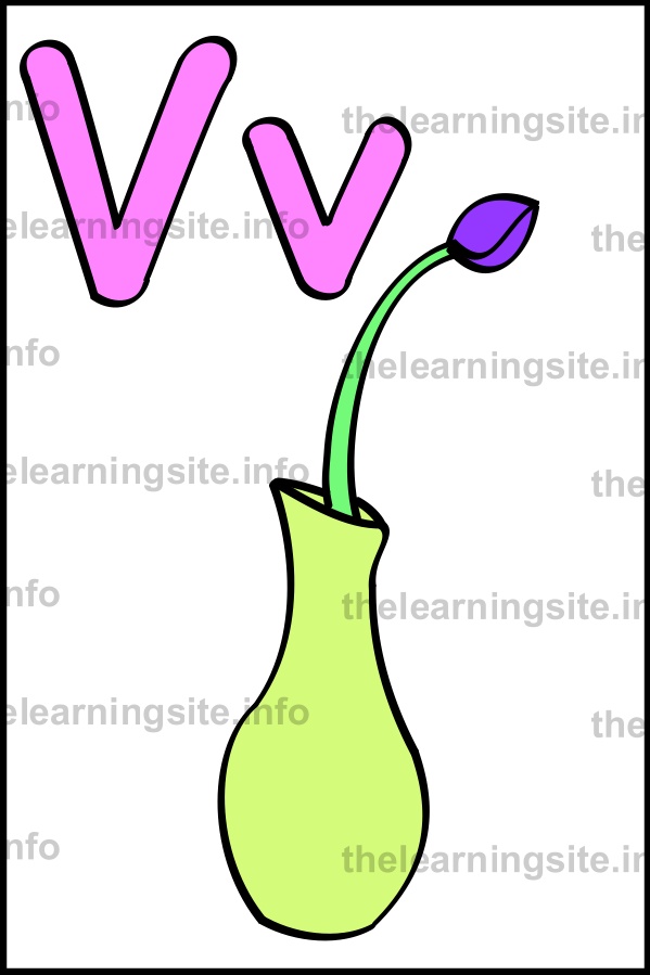 flashcard-alphabet-letter-v-simple-vase-sample
