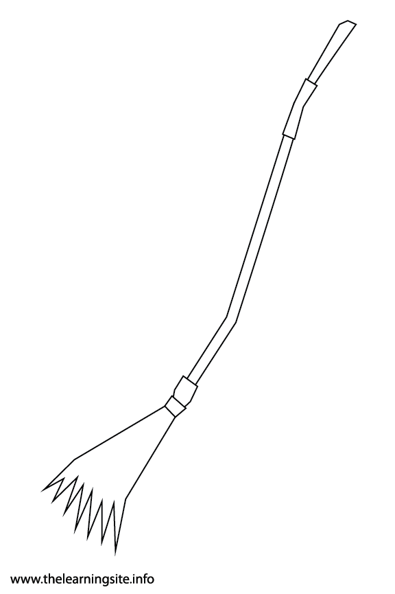 Fantasy Haloween Coloring Page Witch Broomstick