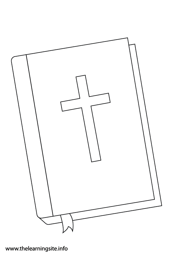 Easter Bible Coloring Page Flashcard Illustration