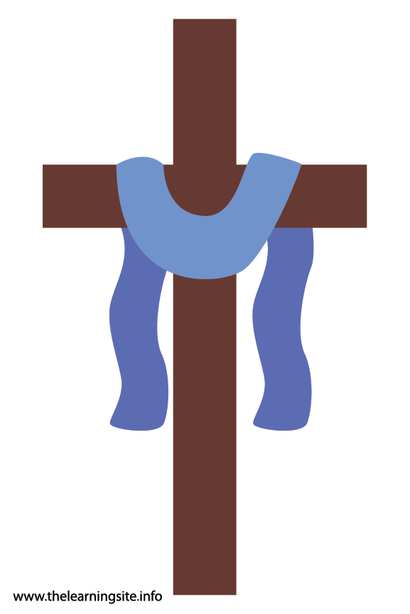Easter Cross Flashcard Illustration