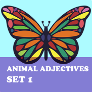 Animal Adjectives Flashcards Set1