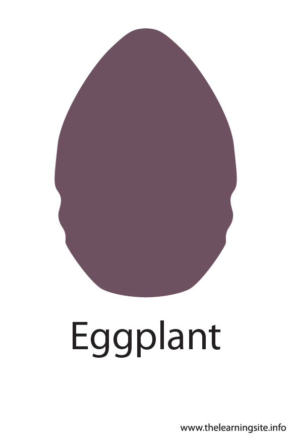 Eggplant Crayola Color Flashcard Illustration