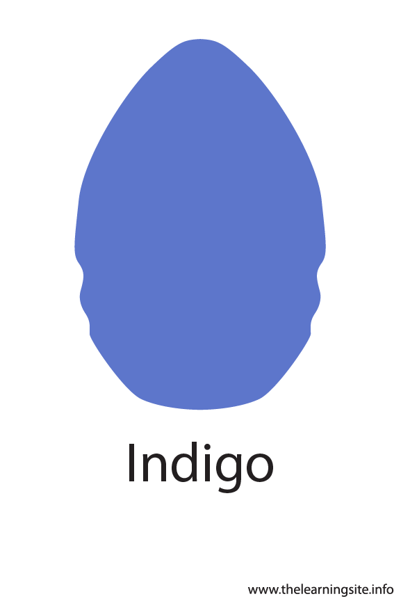 Indigo Crayola Color Flashcard Illustration