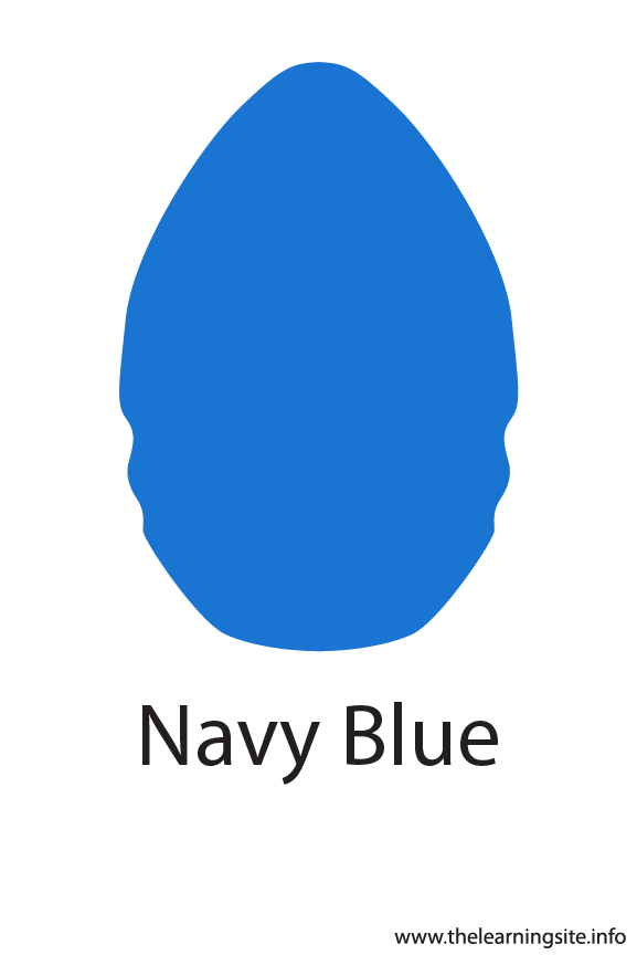 Navy Blue Crayola Color Flashcard Illustration