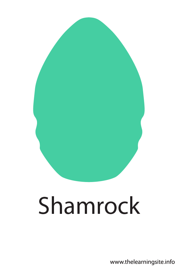 Shamrock Crayola Color Flashcard Illustration