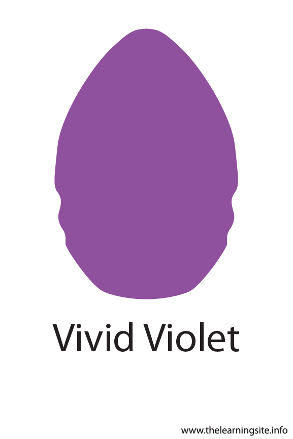 Vivid Violet Crayola Color Flashcard Illustration