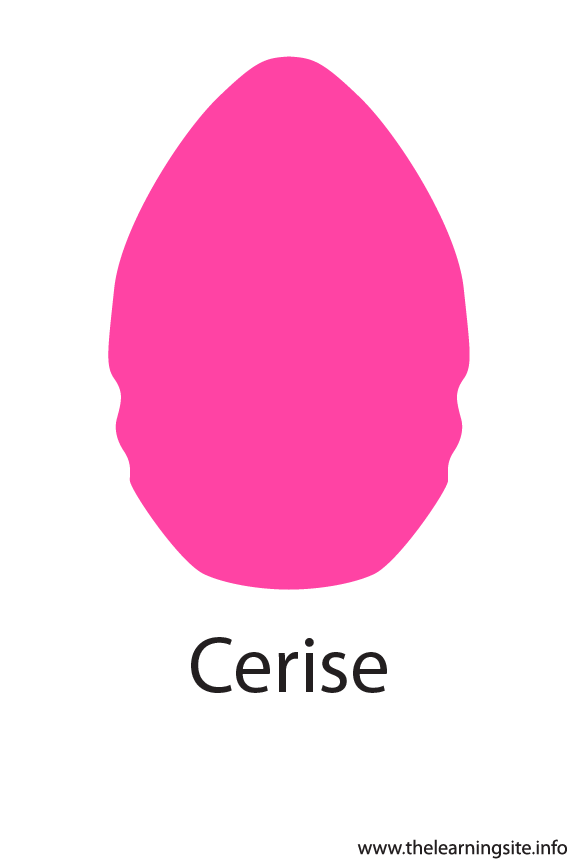 Cerise Crayola Color Flashcard Illustration