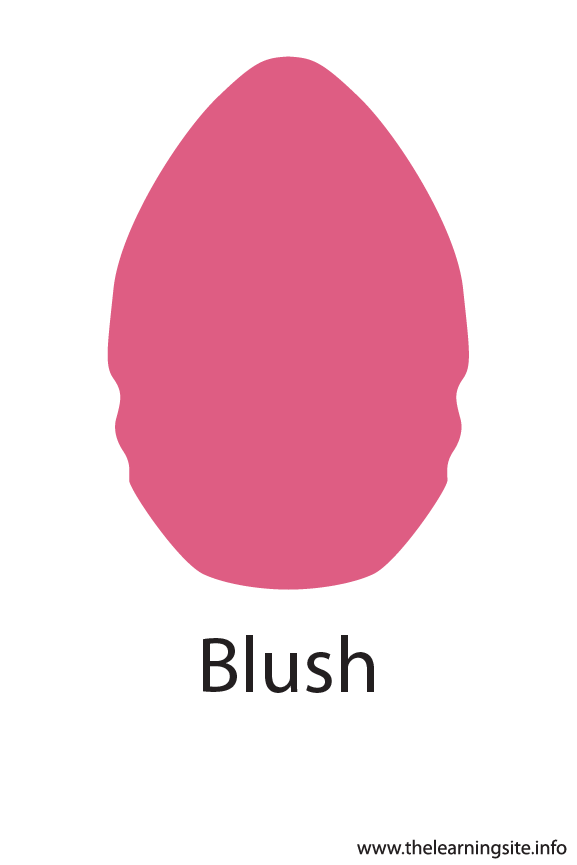 Blush Crayola Color Flashcard Illustration