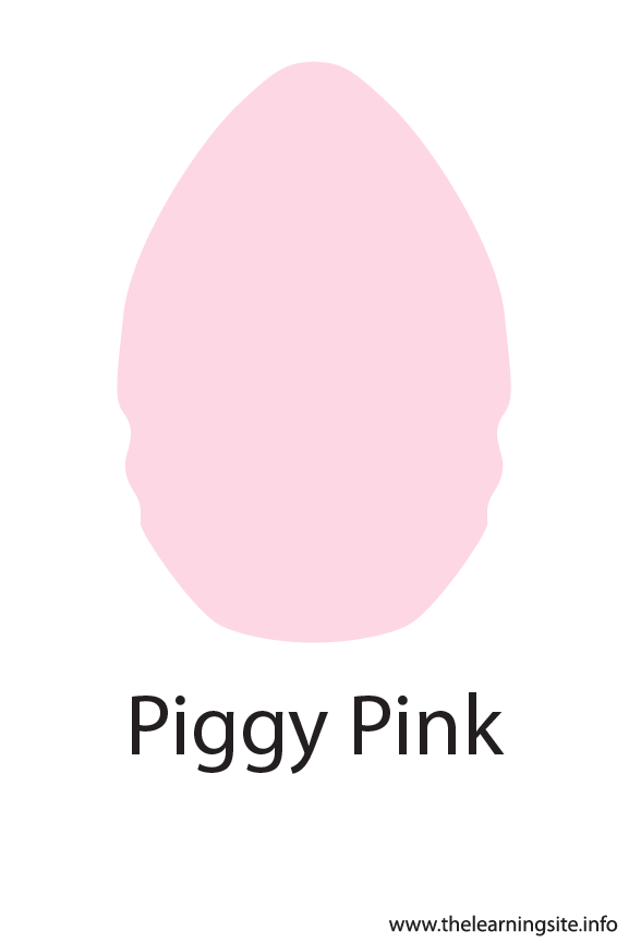 Piggy Pink Crayola Color Flashcard Illustration
