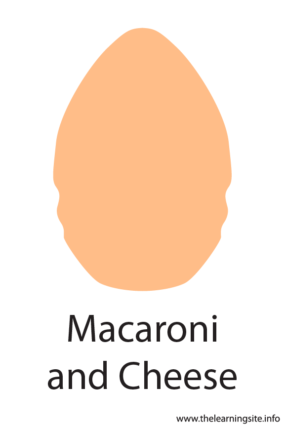 Macaroni and Cheese Crayola Color Flashcard Illustration