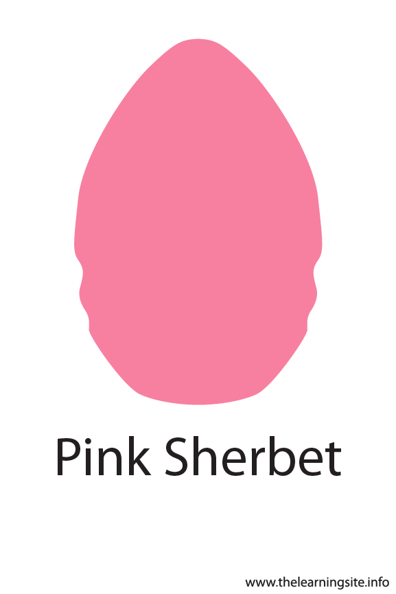  Pink Sherbet Crayola Color Flashcard Illustration