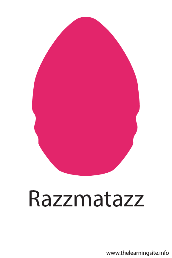 Razzmatazz Crayola Color Flashcard Illustration