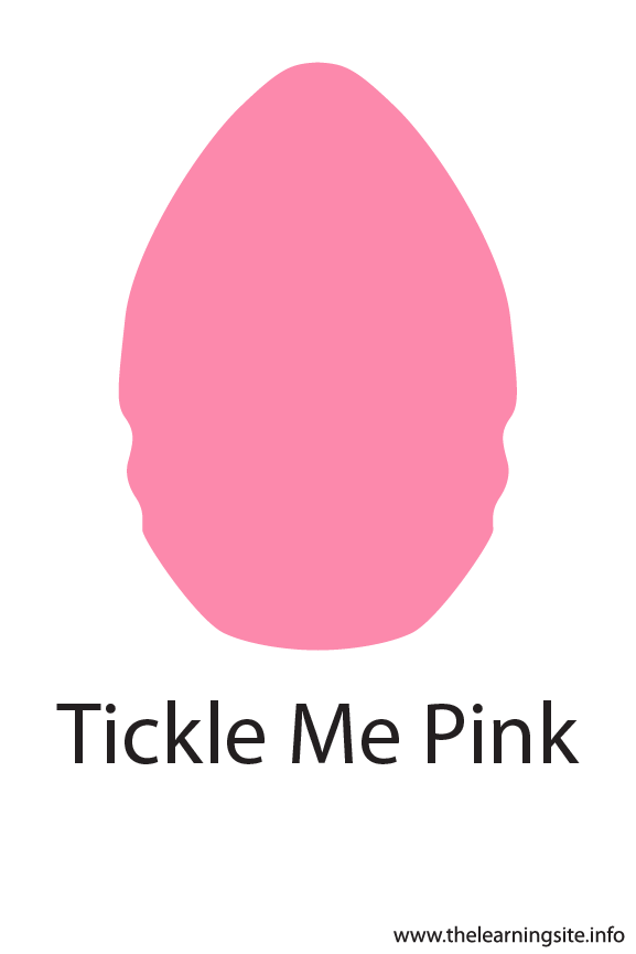 Tickle Me Pink Crayola Color Flashcard Illustration