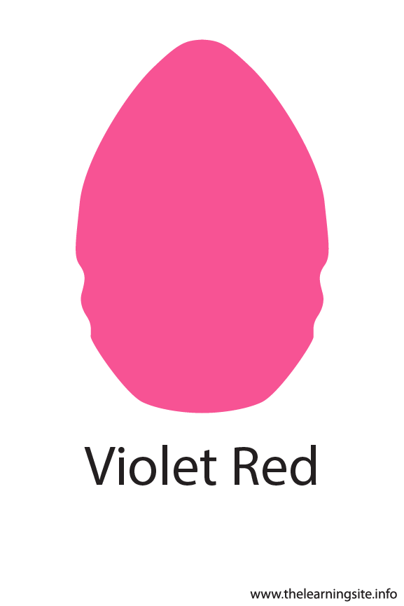 Violet Red Crayola Color Flashcard Illustration