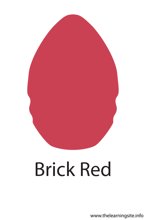 Brick Red Crayola Color Flashcard Illustration