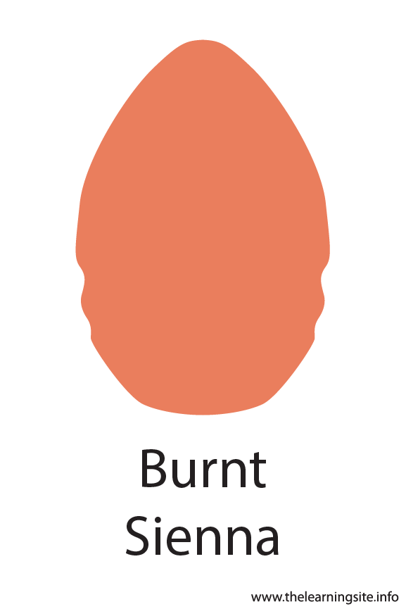 Burnt Sienna Crayola Color Flashcard Illustration