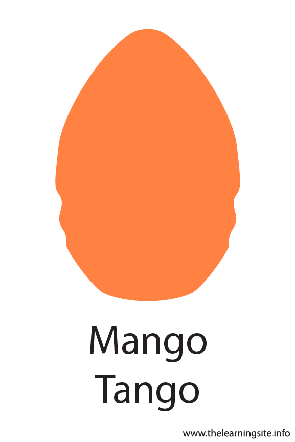 Mango Tango Crayola Color Flashcard Illustration