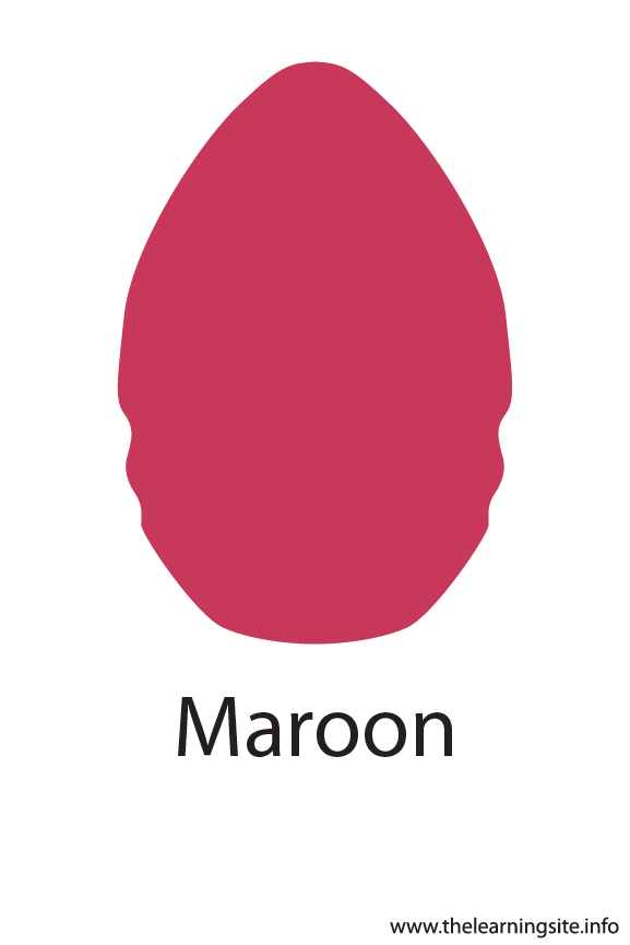 Maroon Crayola Color Flashcard Illustration