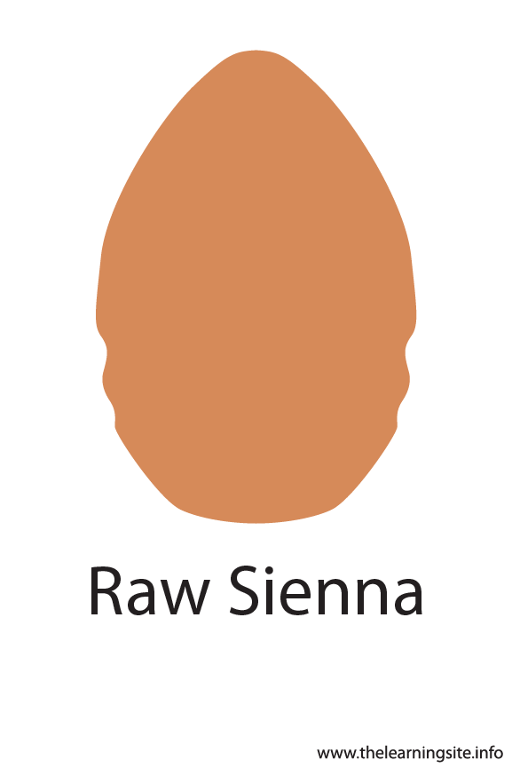 Raw Sienna Crayola Color Flashcard Illustration