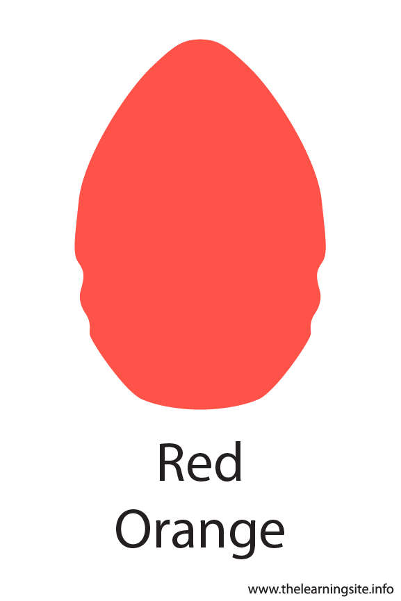 Red Orange Crayola Color Flashcard Illustration