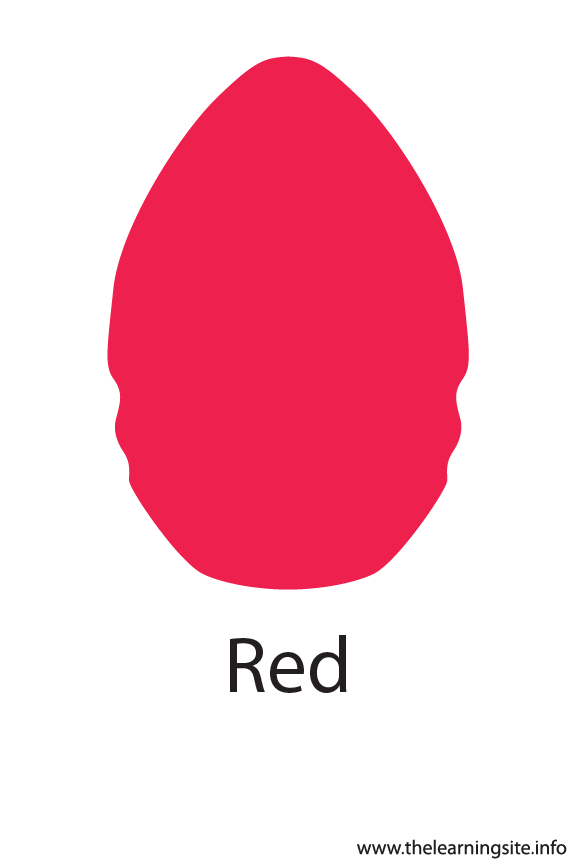 Red Crayola Color Flashcard Illustration