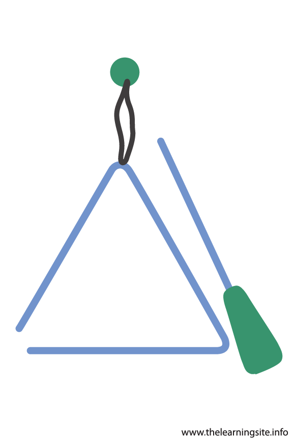 Triangle Musical Instruments Flashcard Illustration