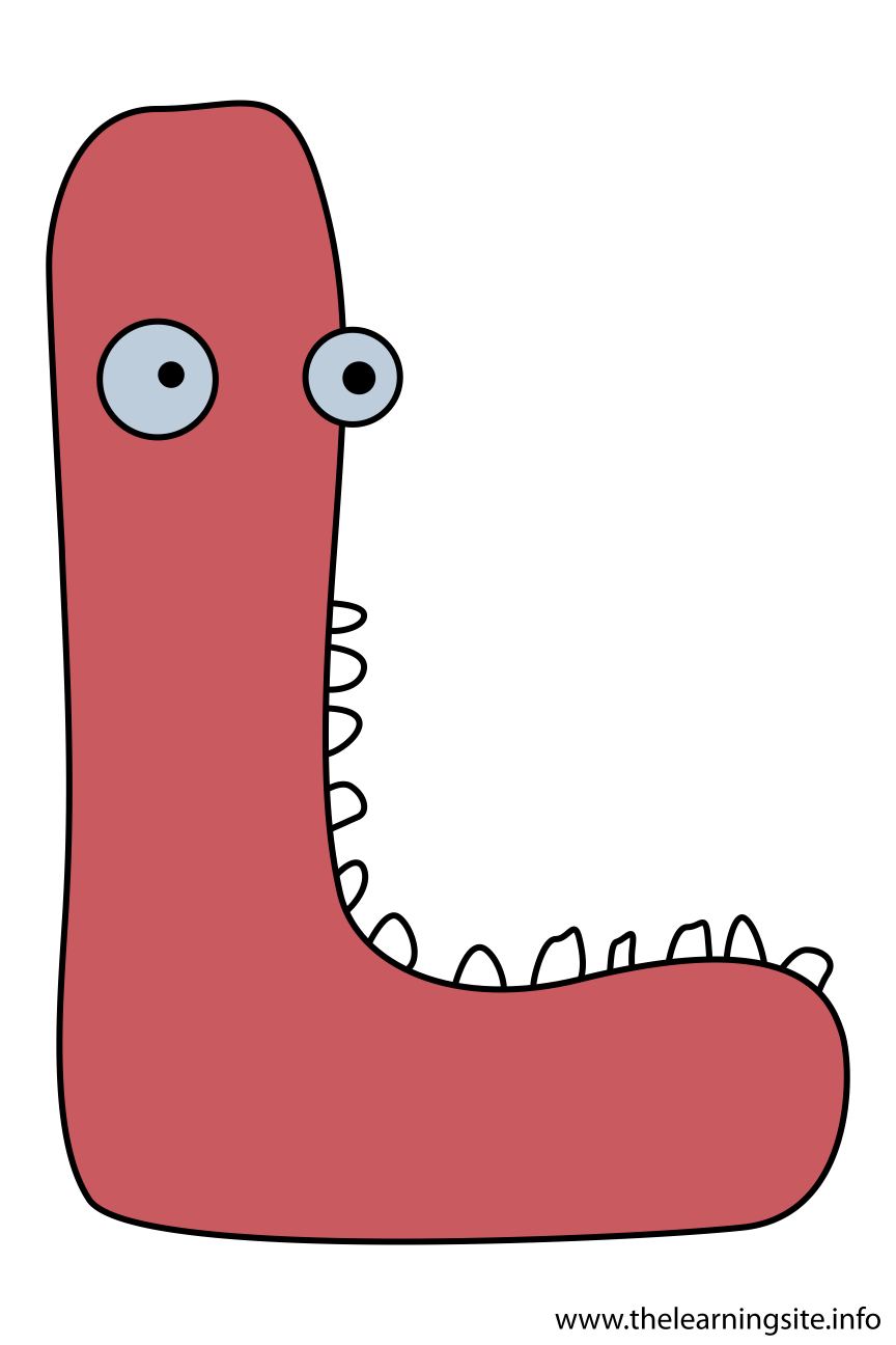 Alphabet Character Letter L Flashcard Illustration