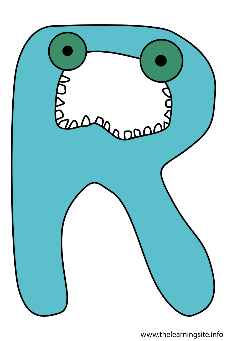 Alphabet Character Letter R Flashcard Illustration